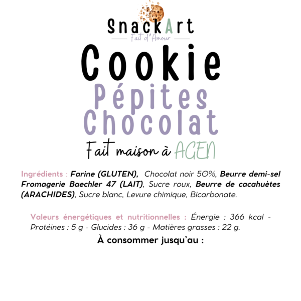 Cookie pépites de chocolat