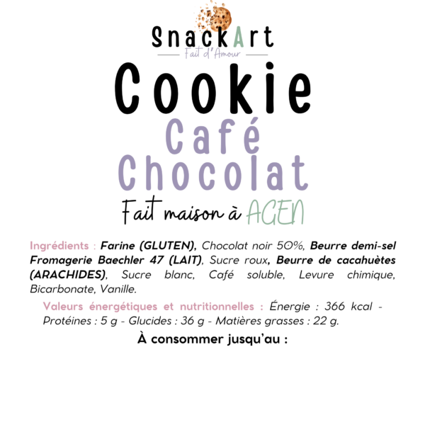 Cookie café chocolat